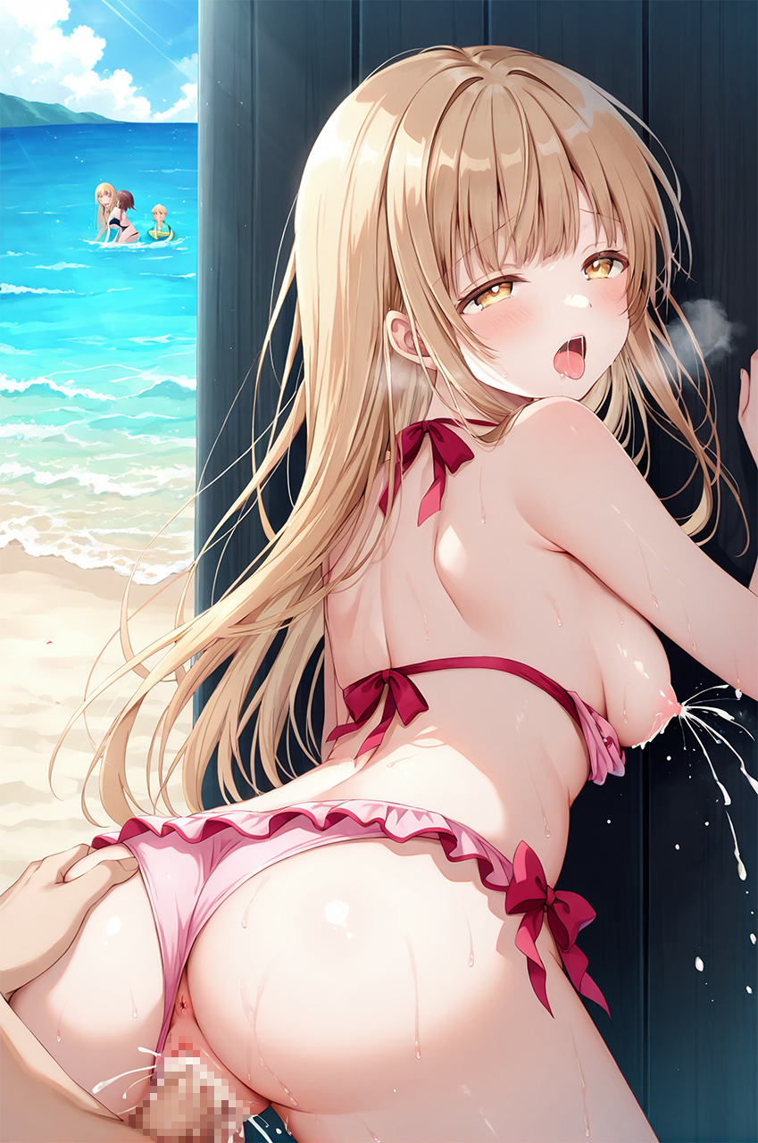 エロ画像 二次エロ画像 公式風 公式調 お隣の天使様にいつの間にか駄目人間にされていた件 椎名 真昼 AIイラスト 無修正 セックス バック 中出し 射精 精液 潮吹き 母乳 おっぱい 乳首 水着