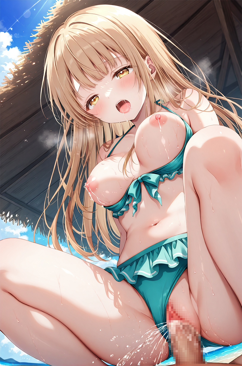 エロ画像 二次エロ画像 公式風 公式調 お隣の天使様にいつの間にか駄目人間にされていた件 椎名 真昼 AIイラスト 無修正 セックス 騎乗位 中出し 射精 精液 潮吹き 母乳 おっぱい 乳首 水着