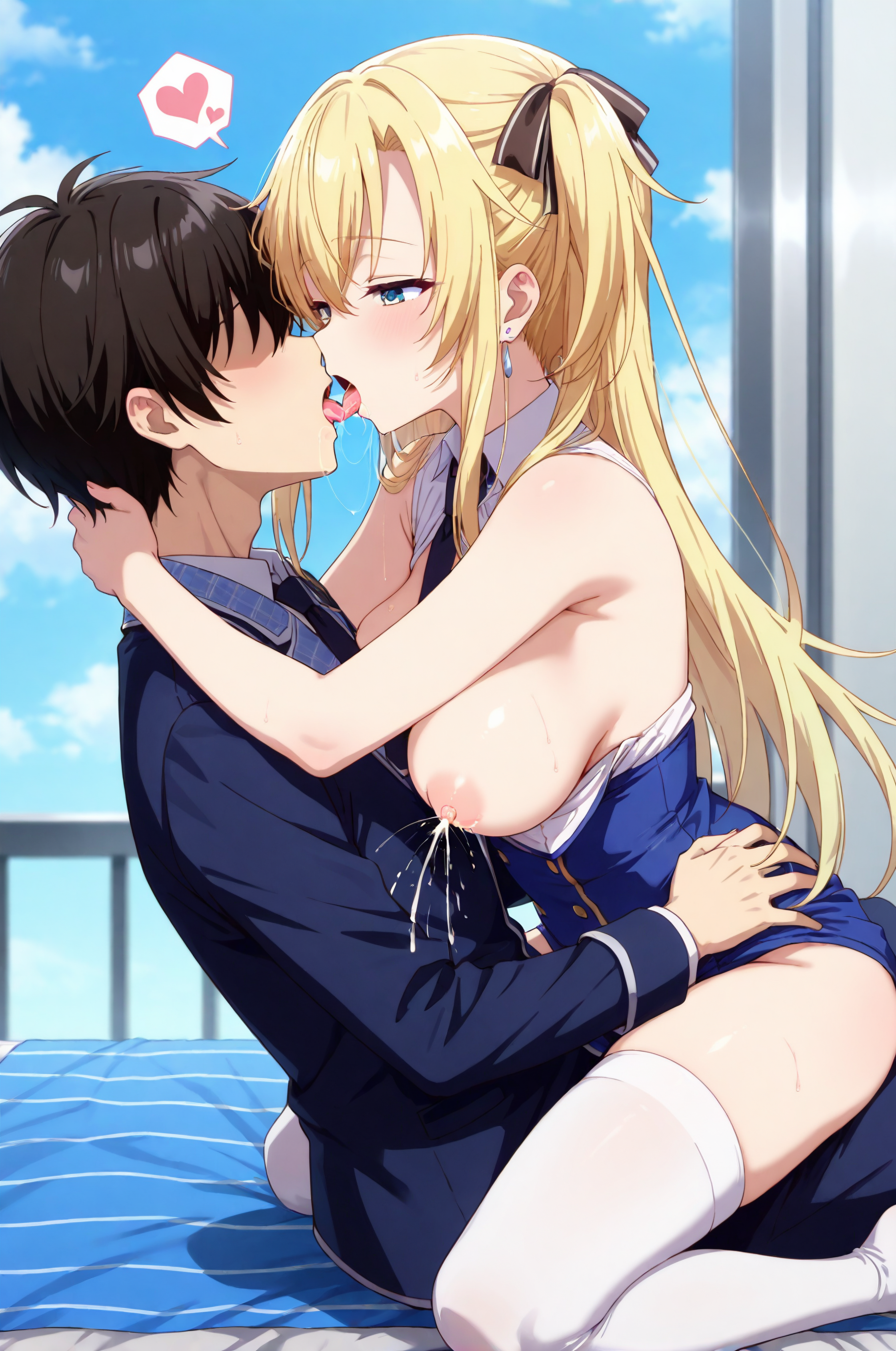 エロ画像 二次エロ画像 公式風 公式調 聖剣学院の魔剣使い レギーナ・メルセデス AIイラスト セックス 騎乗位 母乳 おっぱい 乳首 金髪 ツインテール