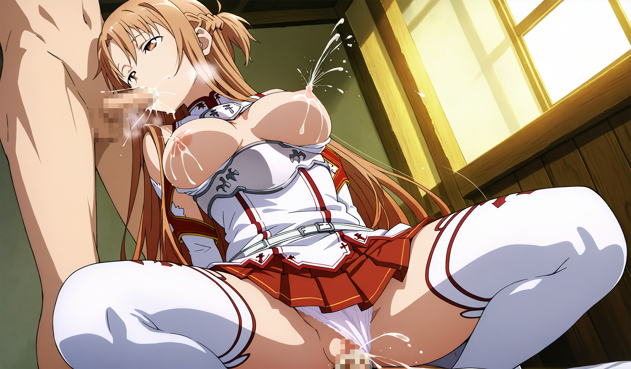 エロ画像 二次エロ画像 公式風 公式調 ソードアートオンライン 結城 明日奈 AIイラスト 無修正 セックス 騎乗位 3P フェラチオ 中出し 口内射精 射精 精液 潮吹き 母乳 おっぱい 乳首