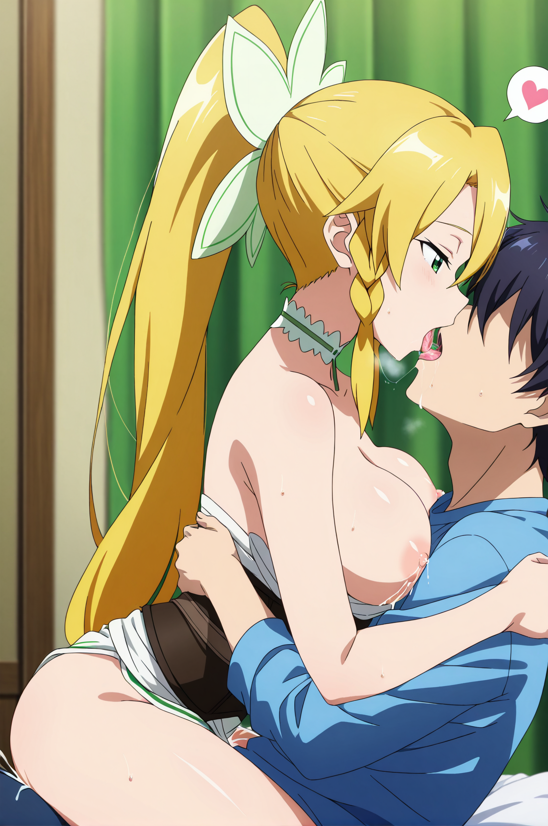 エロ画像 二次エロ画像 公式風 公式調 ソードアートオンライン リーファ AIイラスト 無修正 セックス 騎乗位 キス 母乳 おっぱい 乳首 エルフ 巨乳