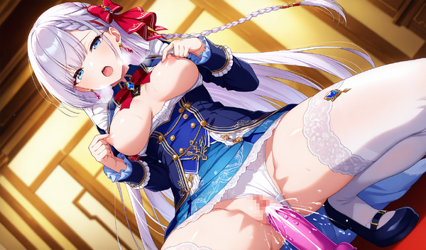 聖剣学院の魔剣使い リーセリア・レイ・クリスタリア AIイラスト 無修正 オナニー ディルド 潮吹き 乳首弄り おっぱい 乳首 制服