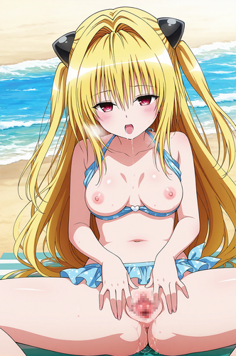 To LOVEる To LOVEる ダークネス 金色の闇 AIイラスト 無修正 おまんこくぱぁ 愛液 貧乳 おっぱい 乳首 水着